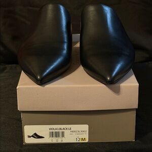 Franco Sarto Elegant Black Leather Women's Shoes 12M